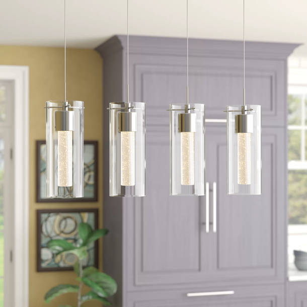 Beachcrest Home Mishti 3 Light Chrome Kitchen Island Pendant